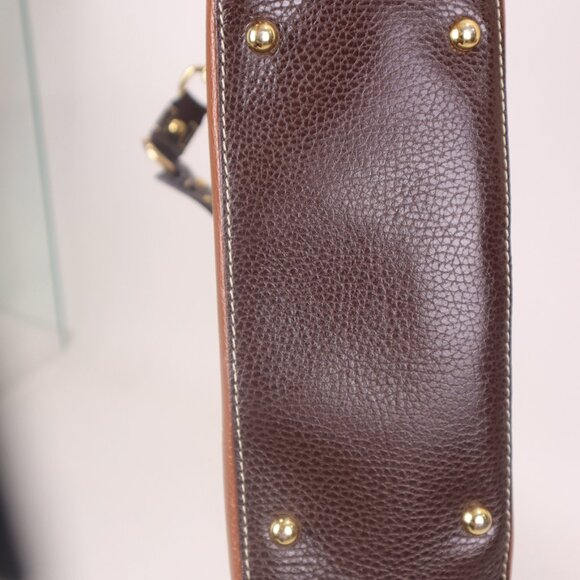 ❄ J. McLaughlin NWOT Brown Pebble Grain Leather Purse Handbag Hobo Satchel - Picture 7 of 10